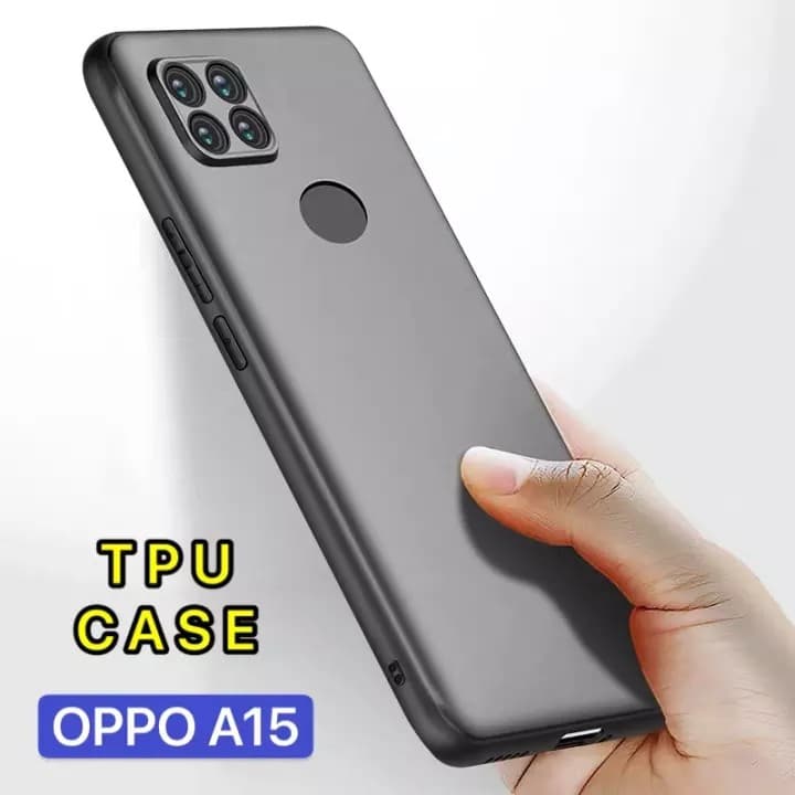 เคสโทรศัพท์ซิลิโคนสีดำ For OPPO A15 TPU Case รูปที่ 2