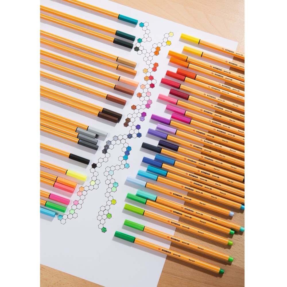 สตาบิโล Point 88 ปากกาหัวเข็ม ปากกาสีหมึกน้ำ ปากกา 20 สี ซื้อ 1 เเถม 1 รูปที่ 7