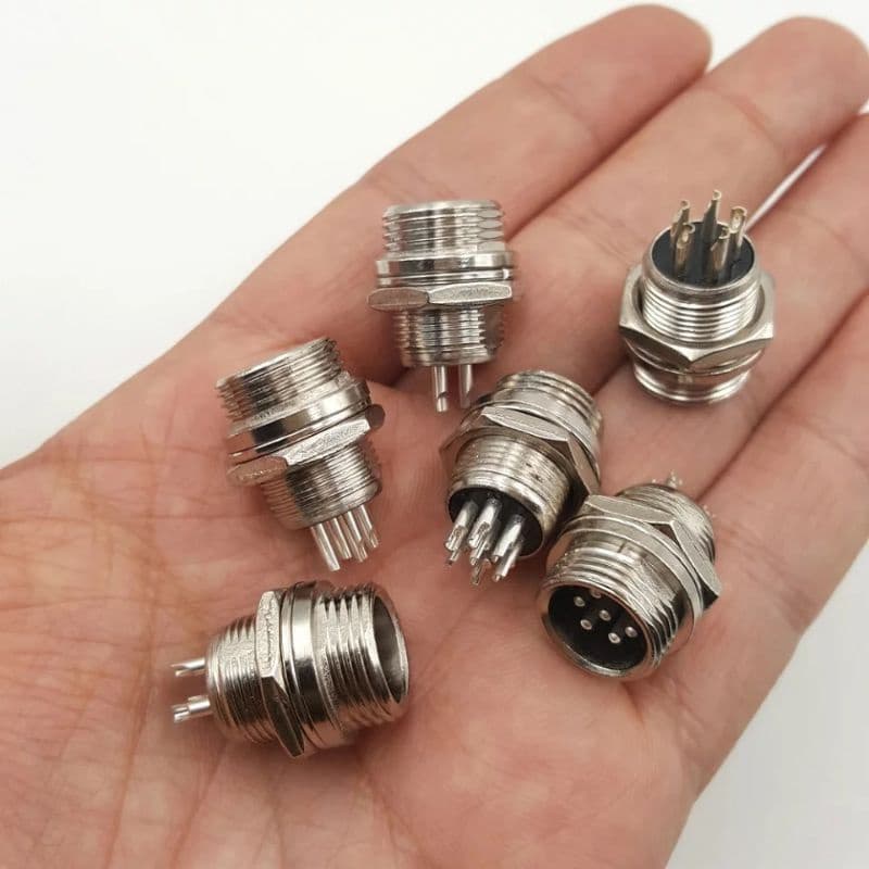 GX16ตัวเชื่อมต่อโลหะ GX16 2, 3, 4, 5, 6, 7, 8 Pin ชาย & หญิงวงกลมปลั๊ก/ซ็อกเก็ตสายไฟ Mount ตัวเชื่อมต่อ รูปที่ 5