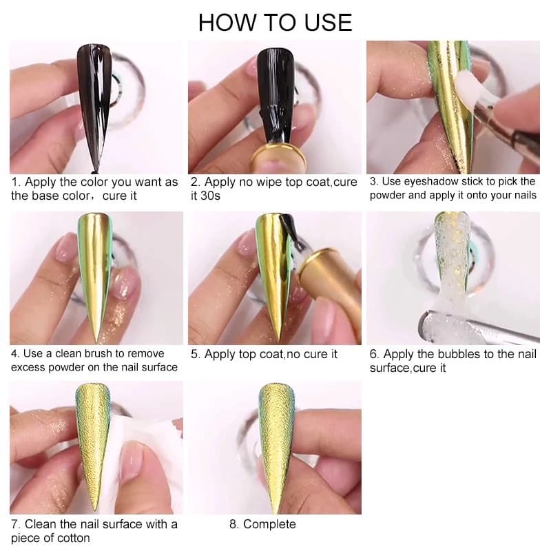 ‼ผงขัดเล็บ ผงโฮโลแกรม ผงขัดสีรุ้ง Nail Powder รูปที่ 4
