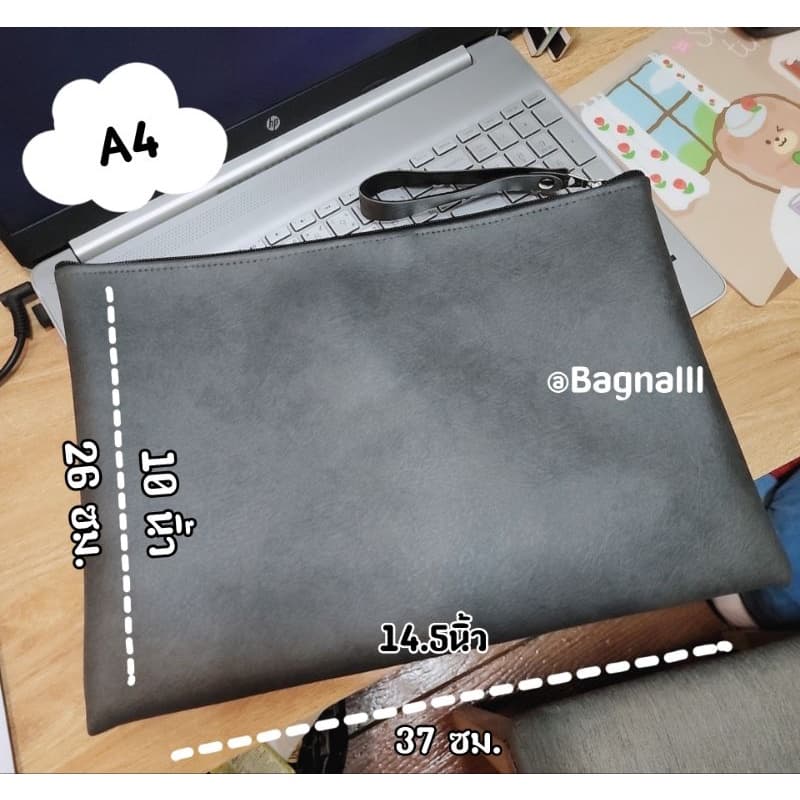 แฟ้มหนังขนาดA4กระเป๋าแฟ้มใส่เอกสารแฟ้มแฟ้มหนังกระเป๋าใส่หนังสือแฟ้มใส่ชีทเรียน รูปที่ 4