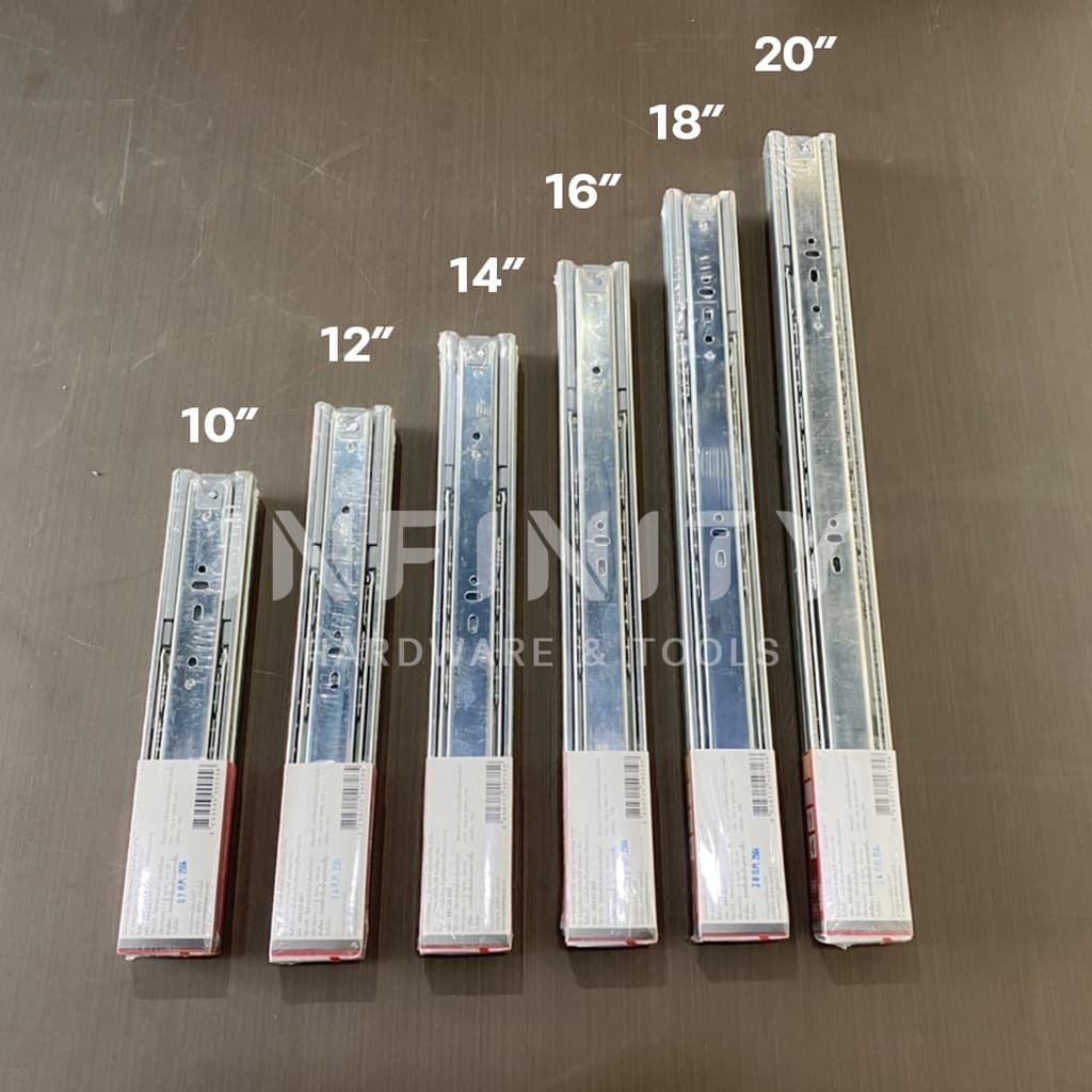 Hafele รางลิ้นชัก 2 ตอน ระบบ Soft Close เปิด-ปิดแบบนุ่มนวล ขนาด 10"-20" รูปที่ 5