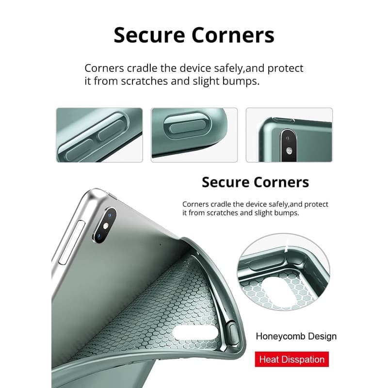 กรณี Huawei MatePad T10s 10.1" AGS3-L09/AGS3-W09 2022 Folding Stand Cover for Huawei T10 9.7" AGR-L09/W09 กรณีซิลิโคนที่ยืดหยุ่นนุ่ม TPU รูปที่ 3