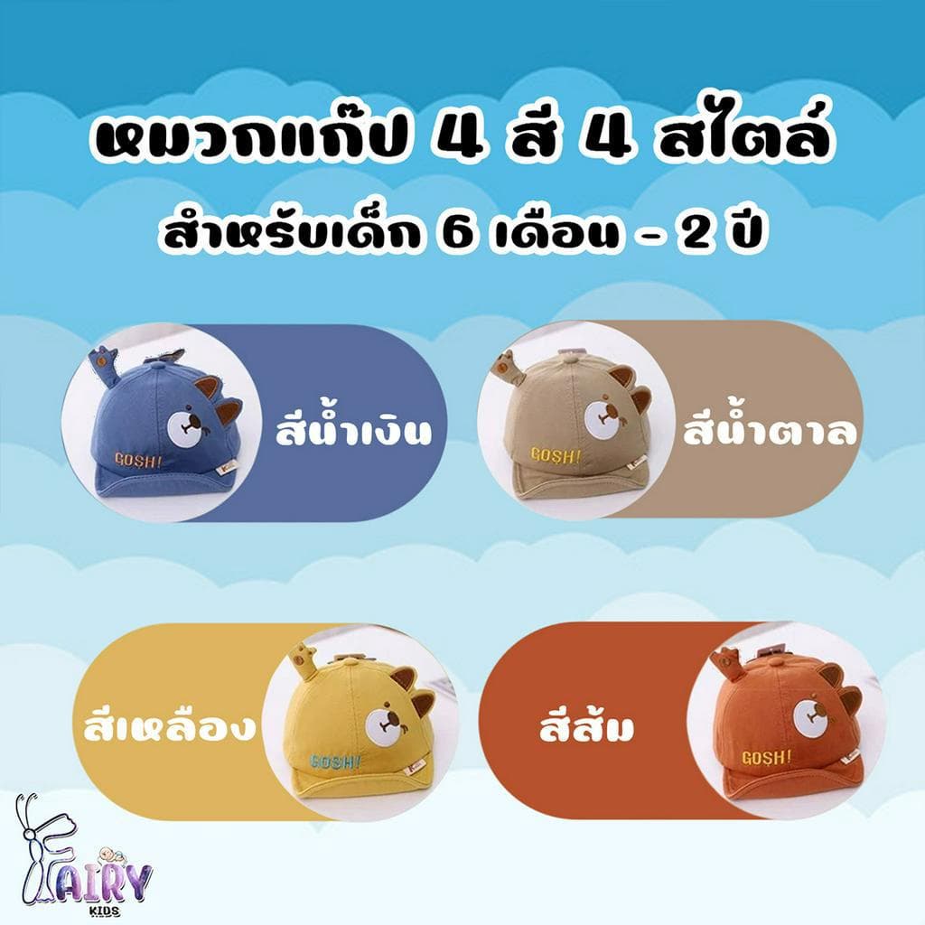 A003 หมวกเด็ก แฟชั่นน่ารักๆเหมาะสำหรับเด็กอายุ 5m-18m รูปที่ 3