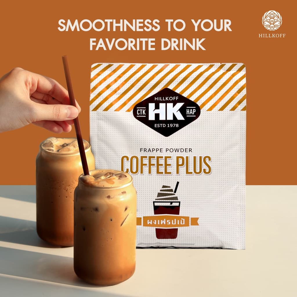 Hillkoff : คอฟฟี่พลัส Coffee Plus ผงเฟรปเป้ นมข้นหวาน ครีมนม ขนาด 1.5 Kg รูปที่ 2