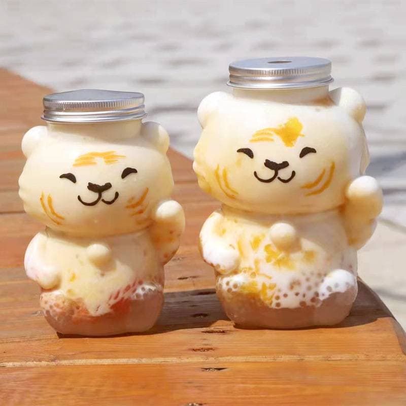 ขวดพลาสติกใส ทรงเสือ+ฝาอลูมิเนียม ขนาด500ml สไตล์เกาหลี ขวดใส่ชา กาแฟ ขวดชาไข่มุก โยเกิร์ต ขวดใส่ขนม ของชำร่วย รูปที่ 3