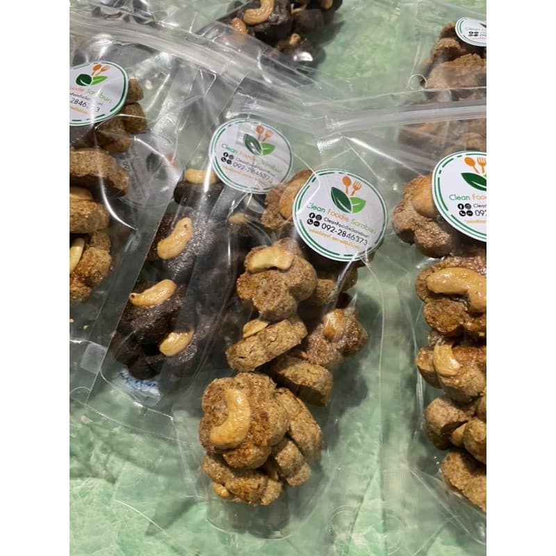 คุกกี้สิงคโปร์คลีน ไร้แป้ง ไร้น้ำตาล คุกกี้อัลมอนด์โอ๊ต • Healthy Singapore Cookies แคลต่ำ รูปที่ 6