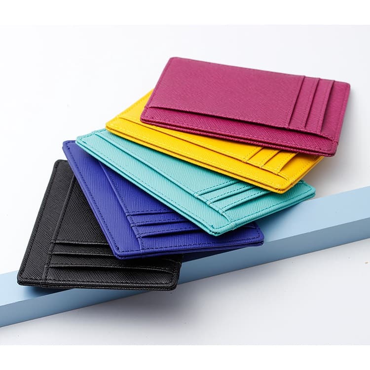 card holder หนังวัวแท้คุณภาพดี ซองหนัง กระเป๋าบัตร ซองบัตร Card Holder Mini Wallet Saffiano S5-58 รูปที่ 8