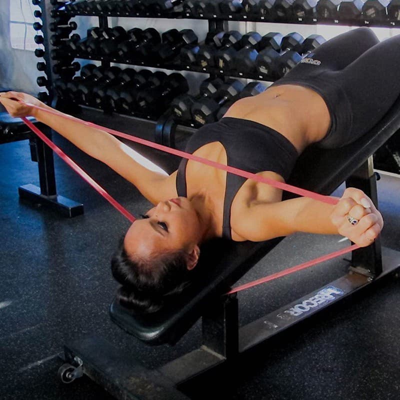 จัดส่งจากไทยยางยืดออกกำลังกาย ชุดยางยืดออกกำลังกาย 5 เส้น/5 ระดับแรงต้าน resistance band รูปที่ 9