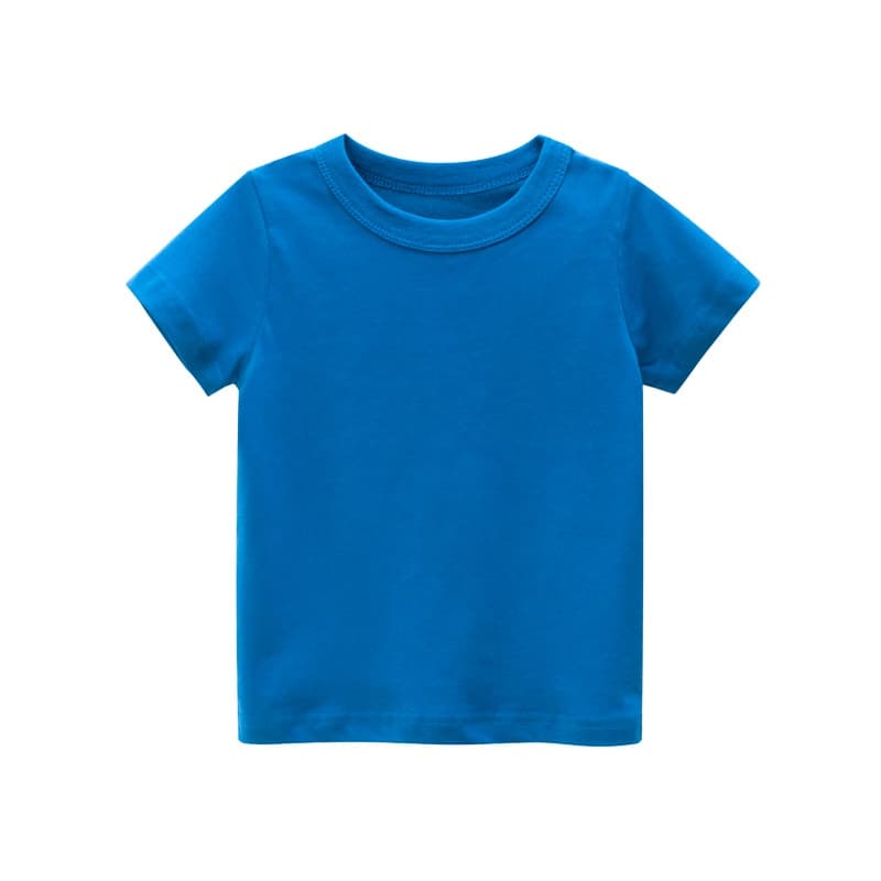 เสื้อยืดเด็กสีพื้น สไตล์ฤดูร้อน นื้อผ้าดี สำหรับเด็ก1-8ปี ts รูปที่ 9