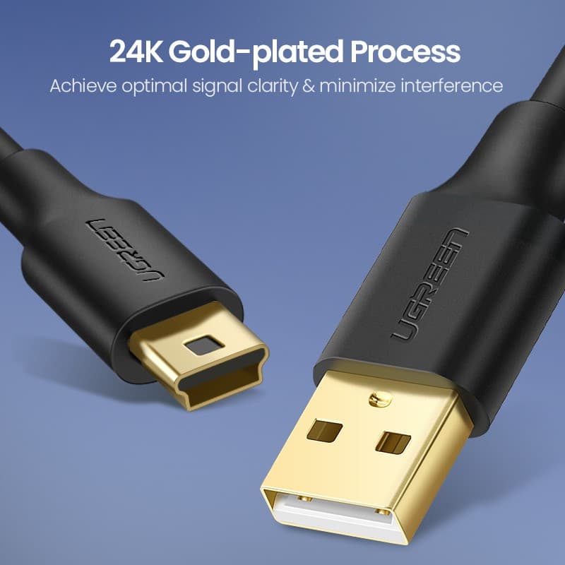 Ugreen สายชาร์จ USB ขนาดเล็ก เป็น USB สําหรับเครื่องเล่น MP3 MP4 DVR GPS กล้องดิจิทัล HDD Mini USB รูปที่ 6