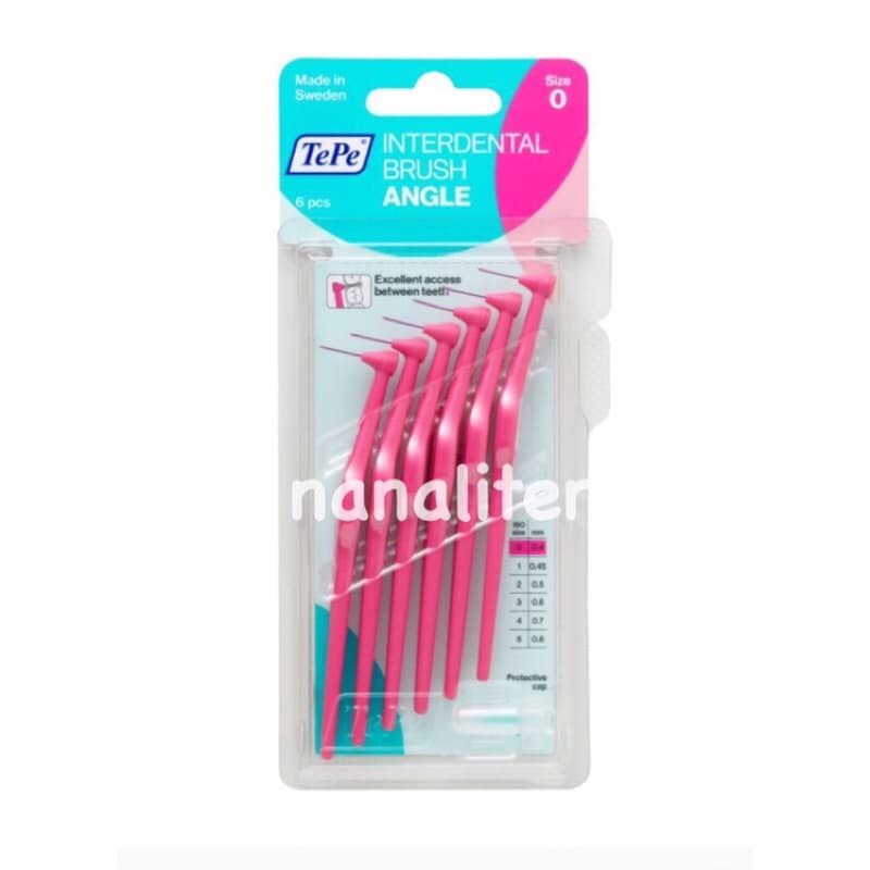 แปรงซอกฟัน เทเป้ Tepe Interdental Brush Angle แบบมีด้าม แปรงซอกดัดฟันขนาด0.4-0.8มมแพคละ6อันจากสวีเดน รูปที่ 8