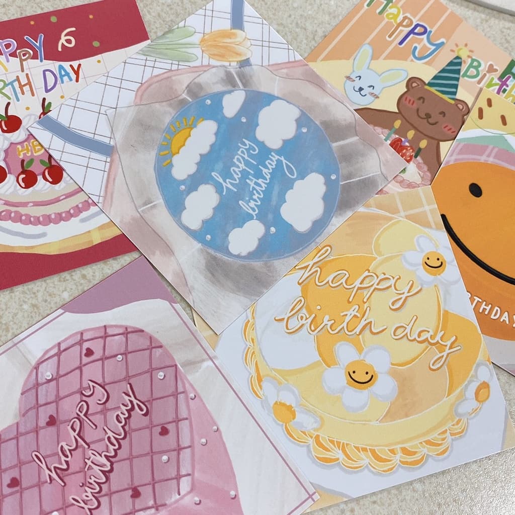 Happy birthday card การ์ดวันเกิด แพ็ค 10 แผ่น รหัส HBD 8 รูปที่ 4
