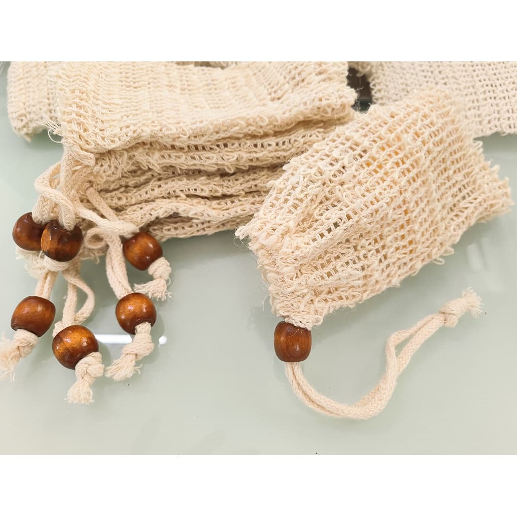 DIY ถุงตาข่าย สำหรับใส่สบู่ ถุงใส่สบู่ตีฟองธรรมชาติ กระเป๋าตาข่าย ถุงใส่สบู่อาบน้ำ 1 ชิ้น รูปที่ 7