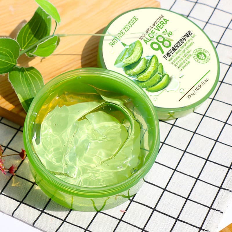 Aloe Vera Gel 98% 300g เจลว่านหางจระเข้ ชุ่มชื้น ซูทติ้ง หลังแดด สำหรับผิวแพ้ง่าย ซึมซาบไว ไม่เหนียว ลดรอยสิว รูปที่ 5