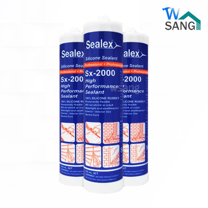 ซิลิโคน ยาแนว 100% SEALEX SX-2000 ขนาด300ml. สีใส สีขาว สีซิงค์ ไร้กรด ประสิทธิภาพสูง @wsang รูปที่ 3