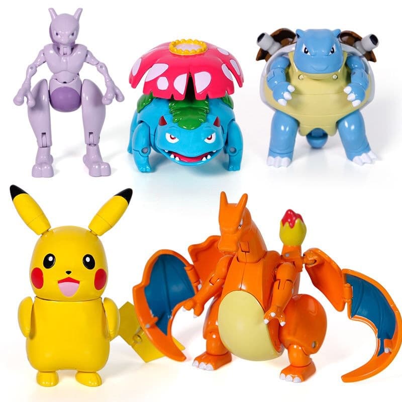 Pokemon โปเกบอล Pikachu Mewtwo Charizard Eevee Gengar แอ็คชั่นฟิกเกอร์ Poke Ball เด็กของเล่น รูปที่ 5