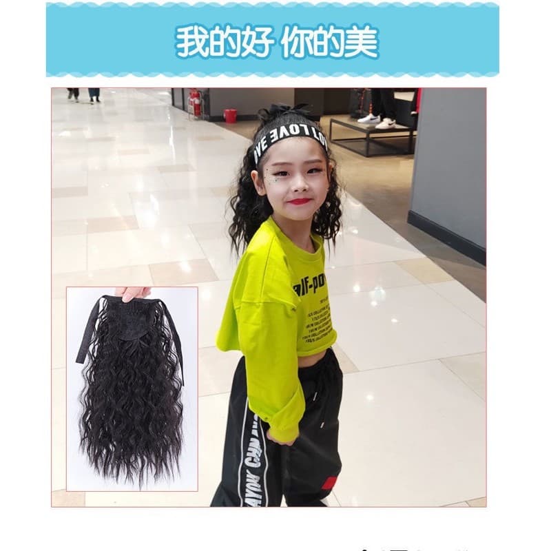 หางม้า ลอนมาม่า แบบผูก สำหรับเด็ก แฮร์พีช หางม้าเด็ก แฮร์พีชเด็ก รูปที่ 5