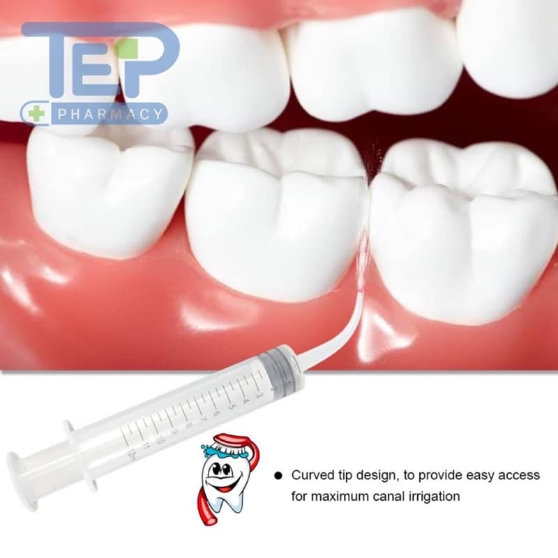 ถูกที่สุดไซริงค์ปลายโค้ง ไซริงค์กำจัดนิ่วทอนซิล ลดกลิ่นปาก Dental irrigation syringe 12ml หลอดฉีดน้ำ รูปที่ 4