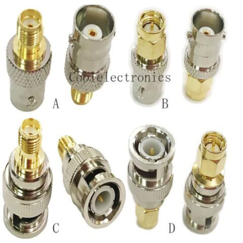 อะแดปเตอร์เชื่อมต่อ SMA/BNC RF Coaxial 2 ชิ้น รูปที่ 1