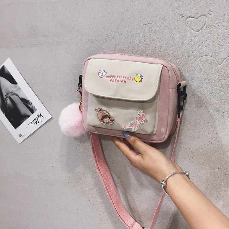 ใส่ SPC115BAG ลด 15.-ขั้นต่ำ 150.- กระเป๋าสะพายข้าง ทรูโทนน่ารัก ใบเล็กระเป๋าผู้หญิง ผู้ชาย สามารถใช้ได้ CC-225 รูปที่ 5