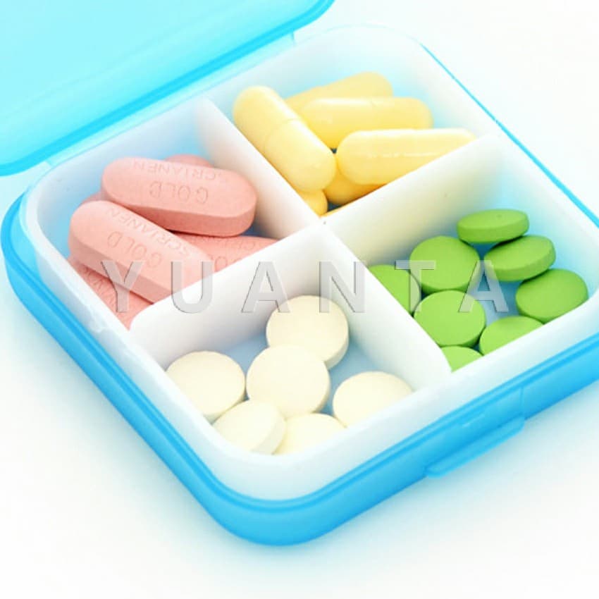 YUANTA กล่องยา มินิ กล่องสีสันลูกกวาด หลายช่อง กล่องเก็บยา กล่องยาแบบพกพา Cross-packing pill รูปที่ 9