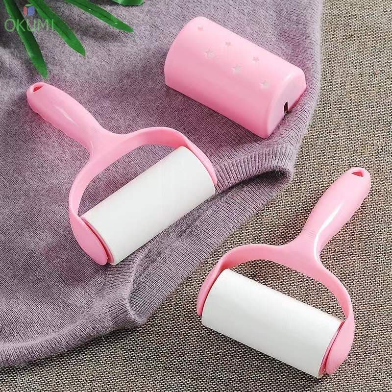 OKUMI_SHOP ลูกกลิ้งทำความสะอาด ลูกกลิ้งกำจัดขน เก็บขนและฝุ่น สีชมพู รูปที่ 2