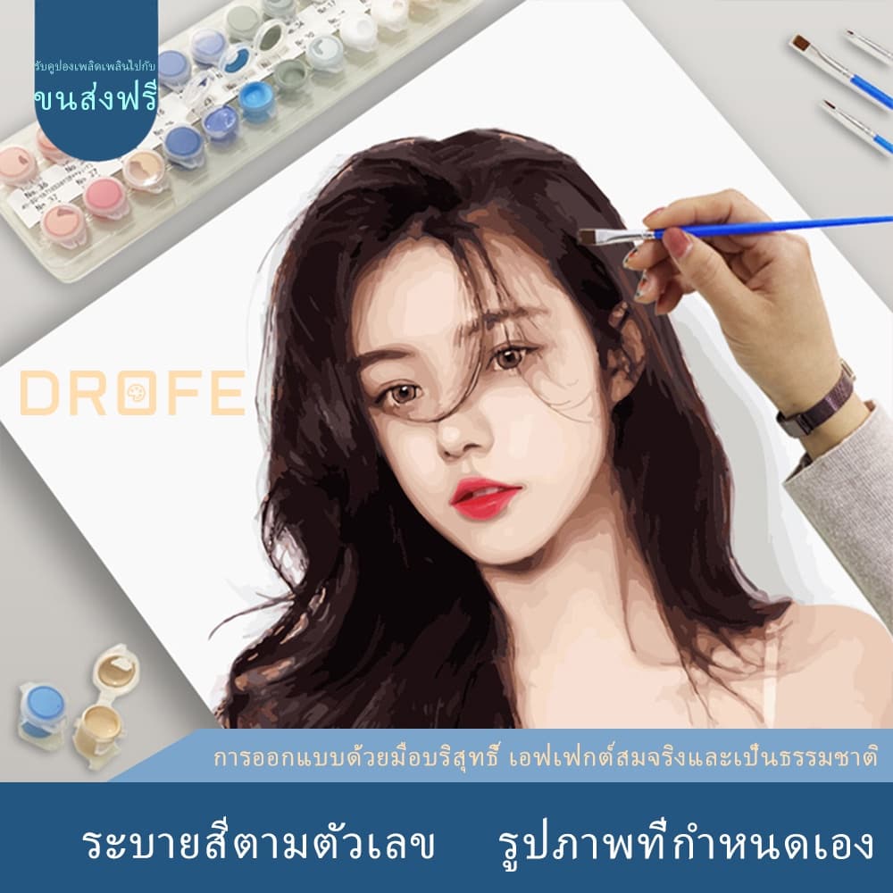 Drofe รูปภาพที่กําหนดเอง ระบายสีตามตัวเลข DIY ของขวัญตกแต่งบ้าน รูปที่ 2