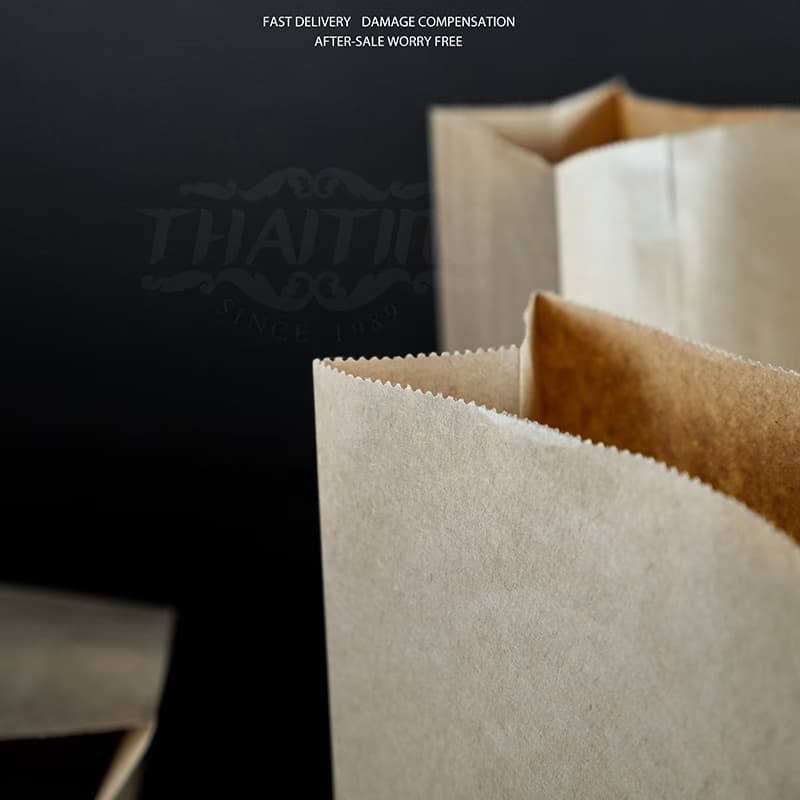 ถุงกระดาษ ถุงกระดาษใส่อาหาร/ขนม/ขนมปัง กระดาษคราฟท์ รูปที่ 5