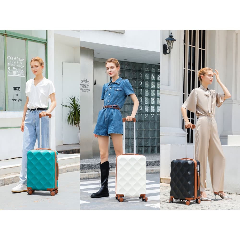 SiamChoice ​กระเป๋าเดินทางล้อลาก ล้อคู่ 20นิ้ว แถมกระเป๋า bags Travel luggage วัสดุABS TSAล็อค รุ่นซิปYKK รูปที่ 8