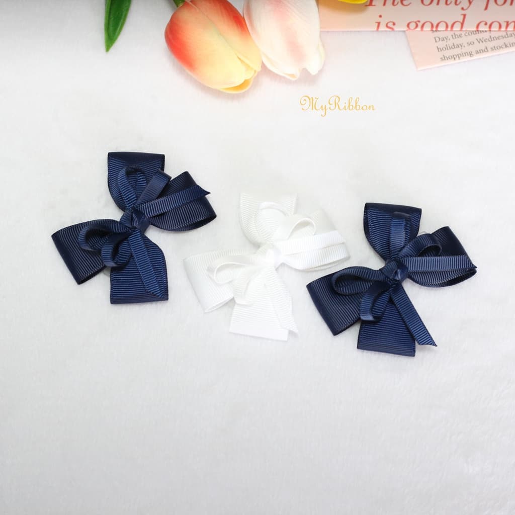 โบนักเรียน/กิ๊บติดผมเด็ก งานแฮนด์เมด ราคาคู่ละ 35 บาท แบบที่ 4 รูปที่ 2