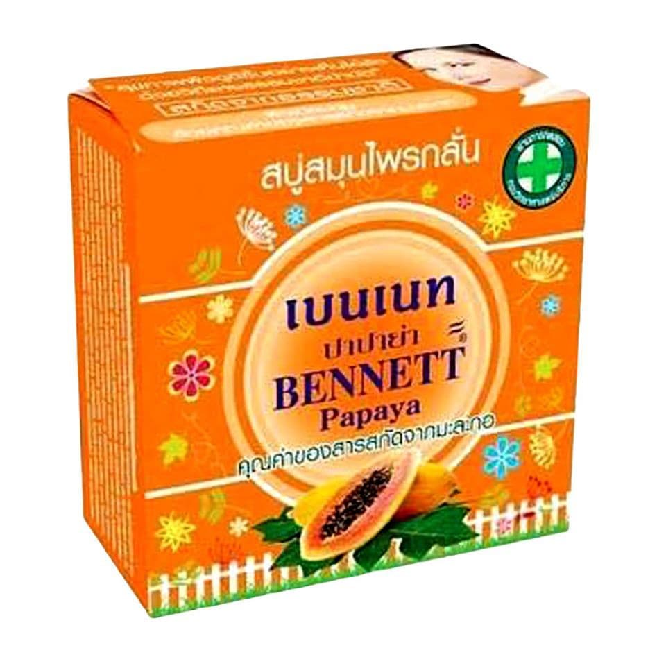 BENNETT PAPAYA สบู่เบนเนท มะละกอ สบู่สมุนไพรกลั่น รูปที่ 2