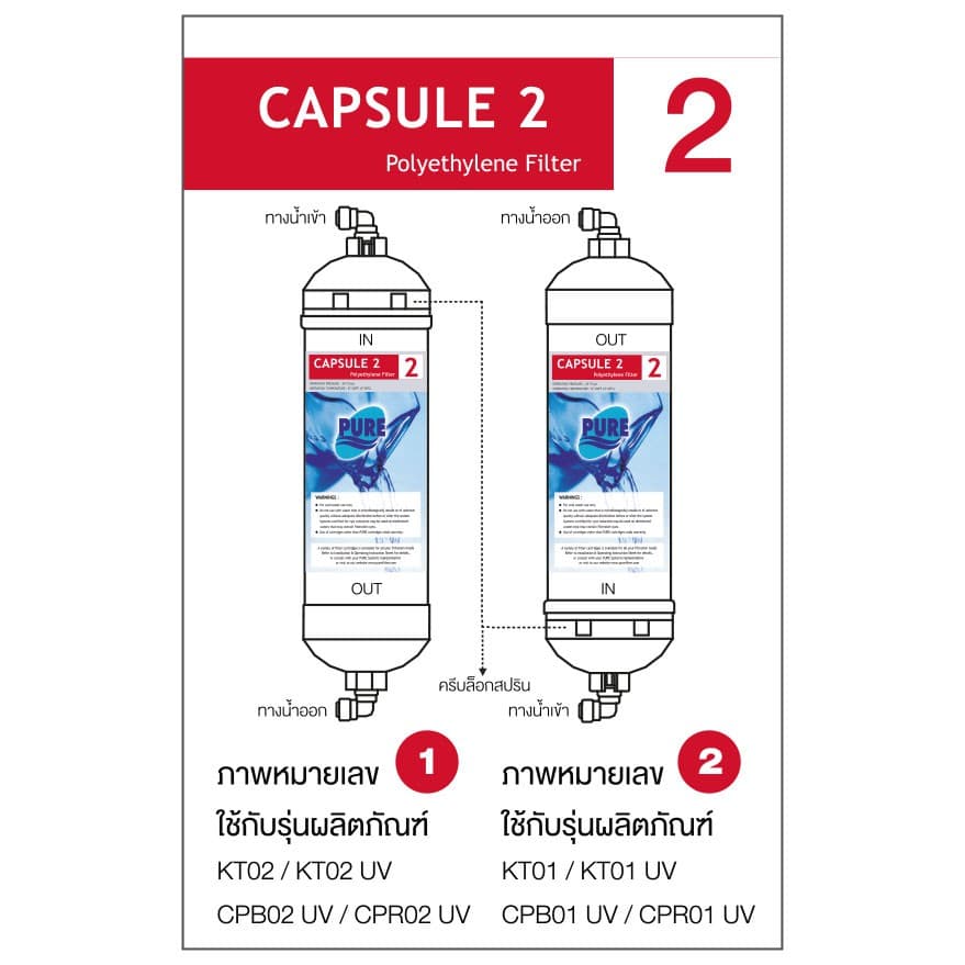 PURE ไส้กรองโพลีเอทธิลีน ความละเอียดในการกรอง 0.3 ไมครอน Capsule 2 รูปที่ 4