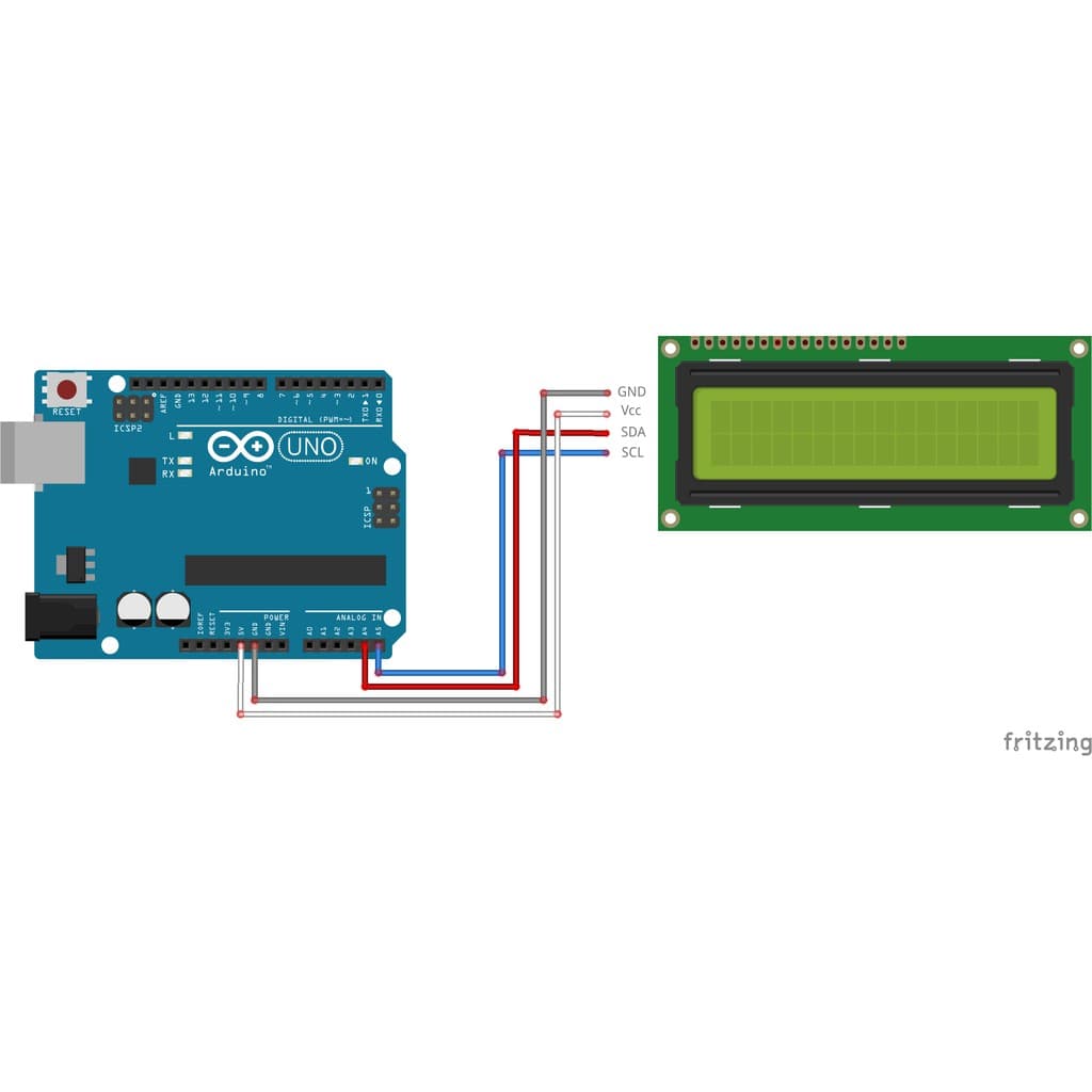 LCD 1602 I2C with Blacklight Blue Green จอ แสดงผล ตัวอักษร แอลซีดี ขนาด 16x2 ไฟเรืองแสง ฟ้า เขียว รูปที่ 6