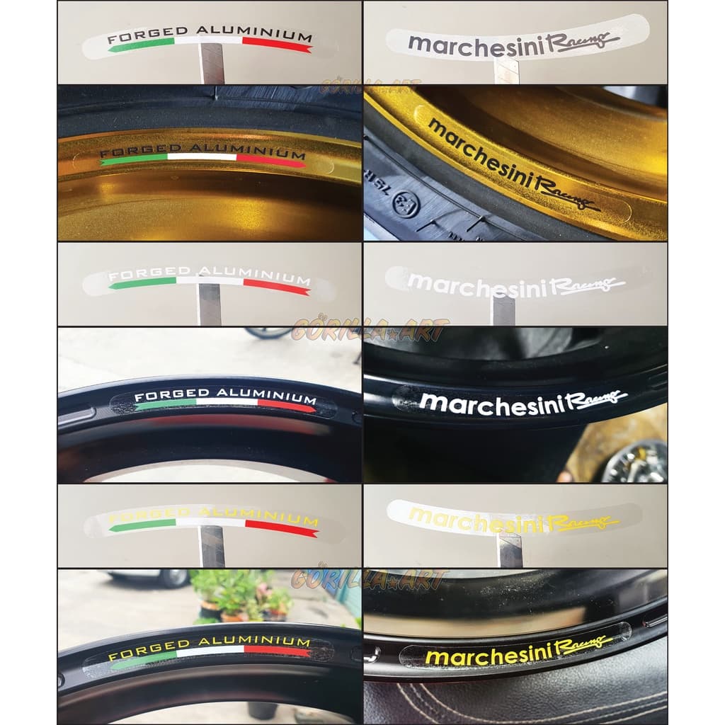 สติ๊กเกอร์ติดวงล้อ ติดขอบล้อ Marchesini V2 Sticker เกรดพรีเมี่ยม รูปที่ 6