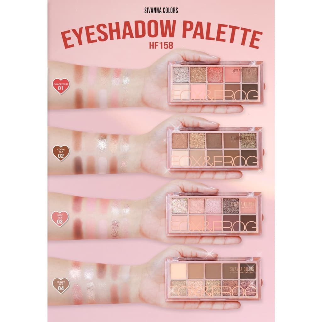 HF158 SIVANNA COLORS EYESHADOW PALETTE ซีเวนน่า อายแชโดว์ พาเลทท์ 11กรัม รูปที่ 3