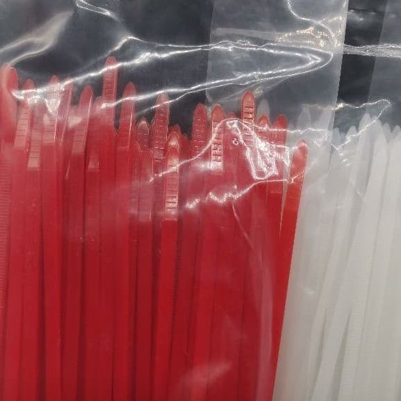 เคเบิ้ลไทร์ 12นิ้ว สี​ขาว​สีดำ สายรัดพลาสติก cabletie ถุงละ100เส้น รูปที่ 3