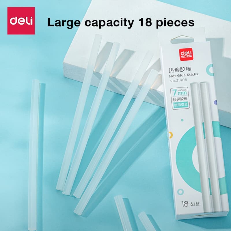 Deli กาวแท่งร้อน กาวแท่ง ขนาด 7mm-18pcs/11mm-12pcs ร้อนไวภายใน5นาที ติดแน่น ติดทน Glue Stick รูปที่ 4