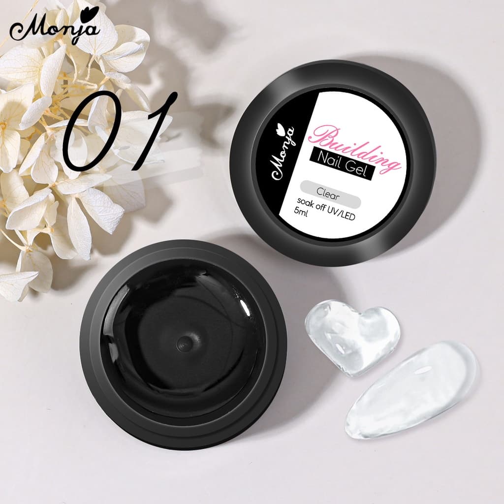 Monja กาวต่อเล็บเจล UV อะคริลิค 3D 5 มล. 6 สี ไม่เหนียวติด ต่อง่าย สําหรับร้านเสริมสวย DIY gel color รูปที่ 7
