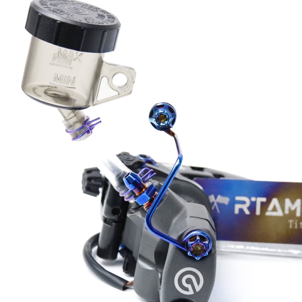 RTAMO Gr5 Brembo Oil Tube Clip คลิปหนีบท่อปั๊มไทเทเนียม Brembo Italy RCB Frando Adelin Pump รูปที่ 4