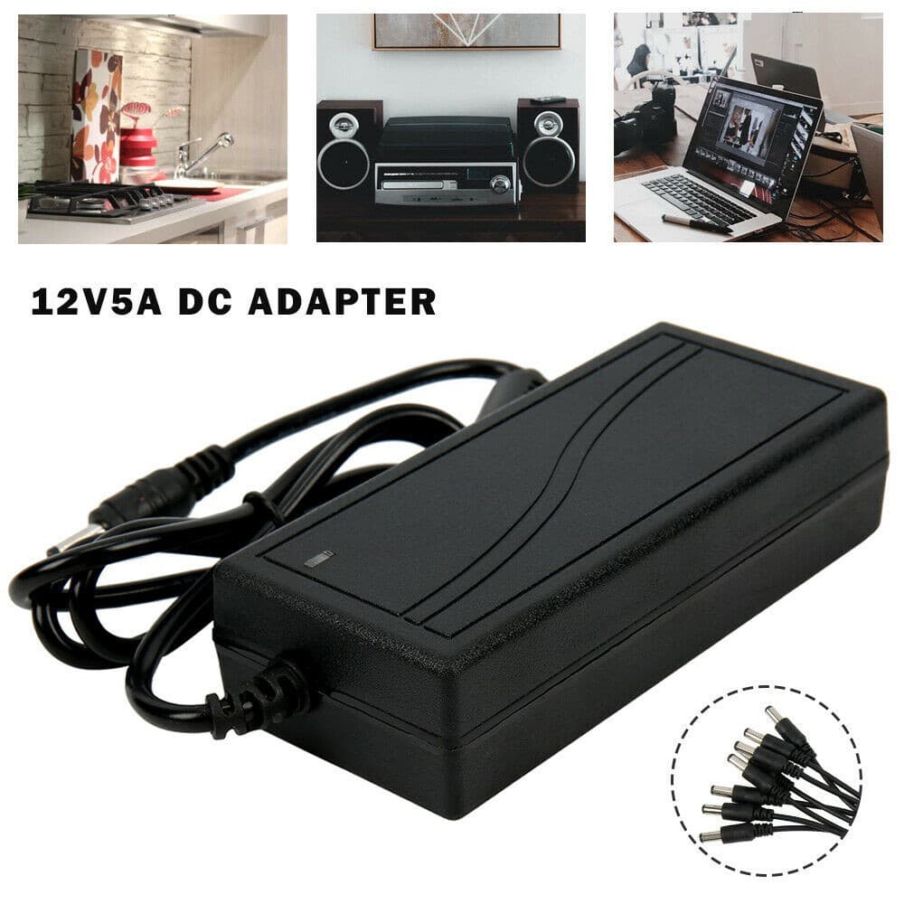 Adapter AC / DC 12โวล์ท5แอมป์ 12V 5A อะแดปเตอร์ อะแดปเตอร์พาวเวอร์ซัพพาย หม้อแปลง อะแดปเตอร์จ่ายไฟฟ้า สายคาว 1 เมตร รูปที่ 3