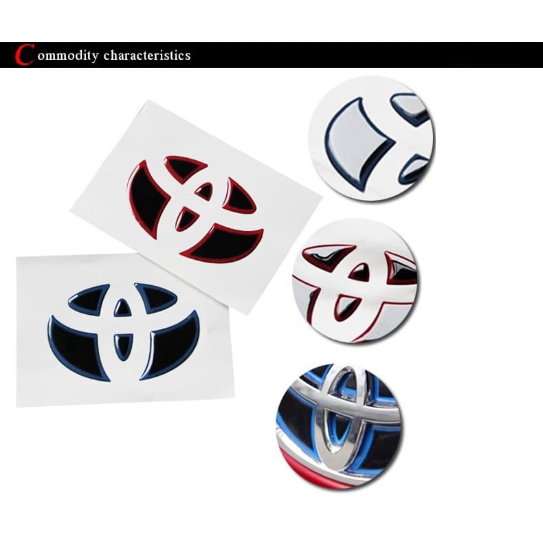สติ๊กเกอร์โลโก้ติดพวงมาลัยรถยนต์สําหรับ toyota altis rav4 camry corolla prius รูปที่ 7
