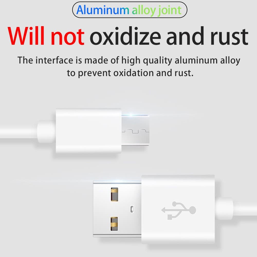 จัดส่งที่รวดเร็ว1M/2M/3M/5M/6M/7M/8M/10M สายชาร์จ Micro USB ยาว Data สายชาร์จสําหรับกล้อง/Cctv/Webcam/โทรศัพท์ รูปที่ 8
