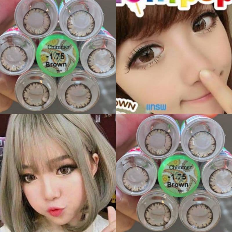 คอนแทคเลนส์ บิ๊กอาย รุ่น Chimmer/Shimmer/Icy-x สีเทา/ตาล มีค่าสายตา - รูปที่ 7
