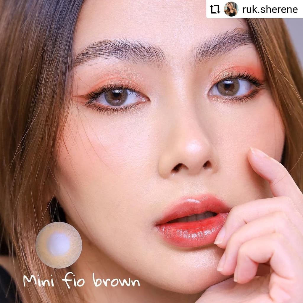 คอนแทคเลนส์Mini Fio Brown / Gray ขนาดมินิขายดี รูปที่ 6