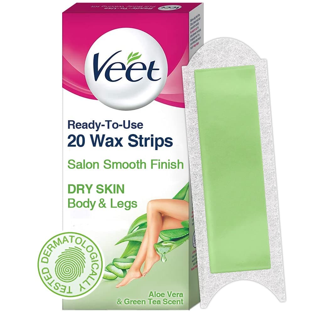 แผ่นแว็กซ์ขจัดขน Veet Waxstrips แว็กซ์สตริปส์ 1 กล่อง รูปที่ 9