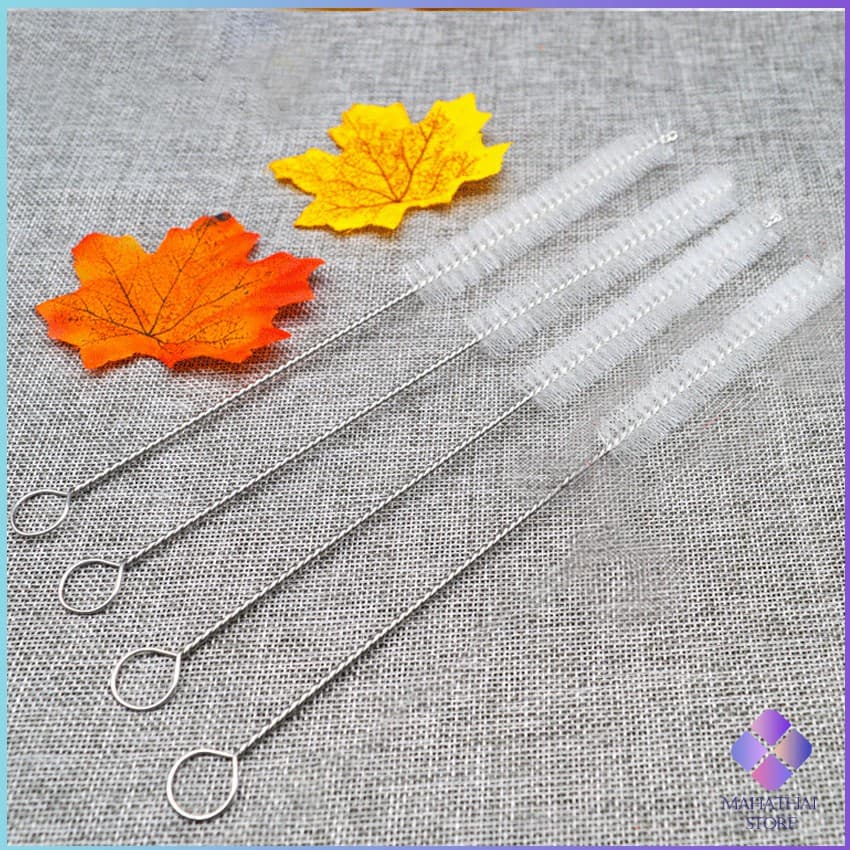 MahaThai แปรงล้างหลอดดูด จุกนม ขนไนล่อน ไม่ทำให้เป็นรอย Stainless steel soft straw straw brush รูปที่ 8