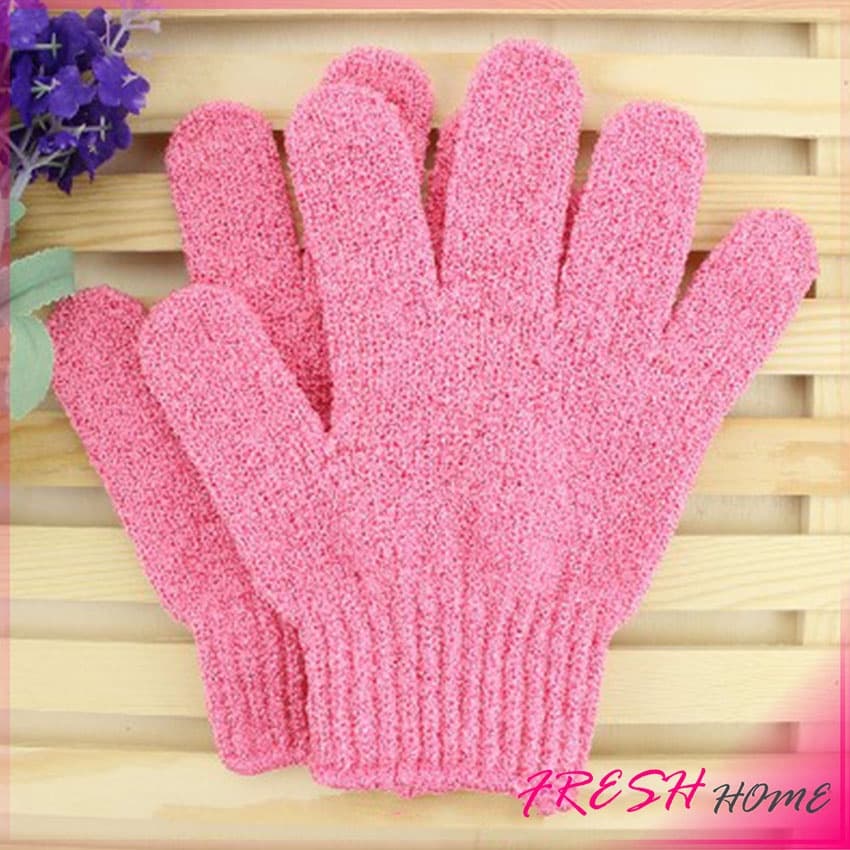 ถุงมืออาบน้ำ ถุงมือขัดผิวอาบน้ำ ขจัดเซลล์ผิวเก่า Glove-style bath towel รูปที่ 2