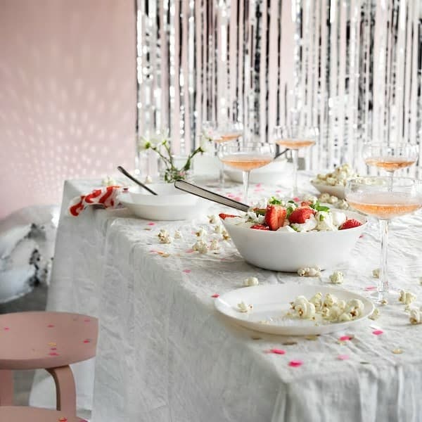 IKEA อีเกีย จาน ชาม ถ้วย เข้าไมโครเวฟได้ แก้วน้ำ ทนทานไม่แตกง่าย มินิมอล สีขาว สีเขียว รูปที่ 6