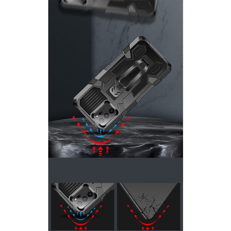 Samsung Galaxy Note 20 / Note 20 Ultra / Note 10 / Note 10 Plus 5G Hybrid Rugged Shockproof Armor Kickstand Case Cover With Belt Clip รูปที่ 9